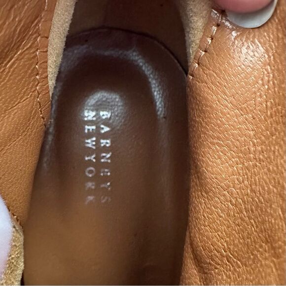 Barneys New York Western Stiletto Leather Ankle Boots in Brown Size 38 - Picture 8 of 8